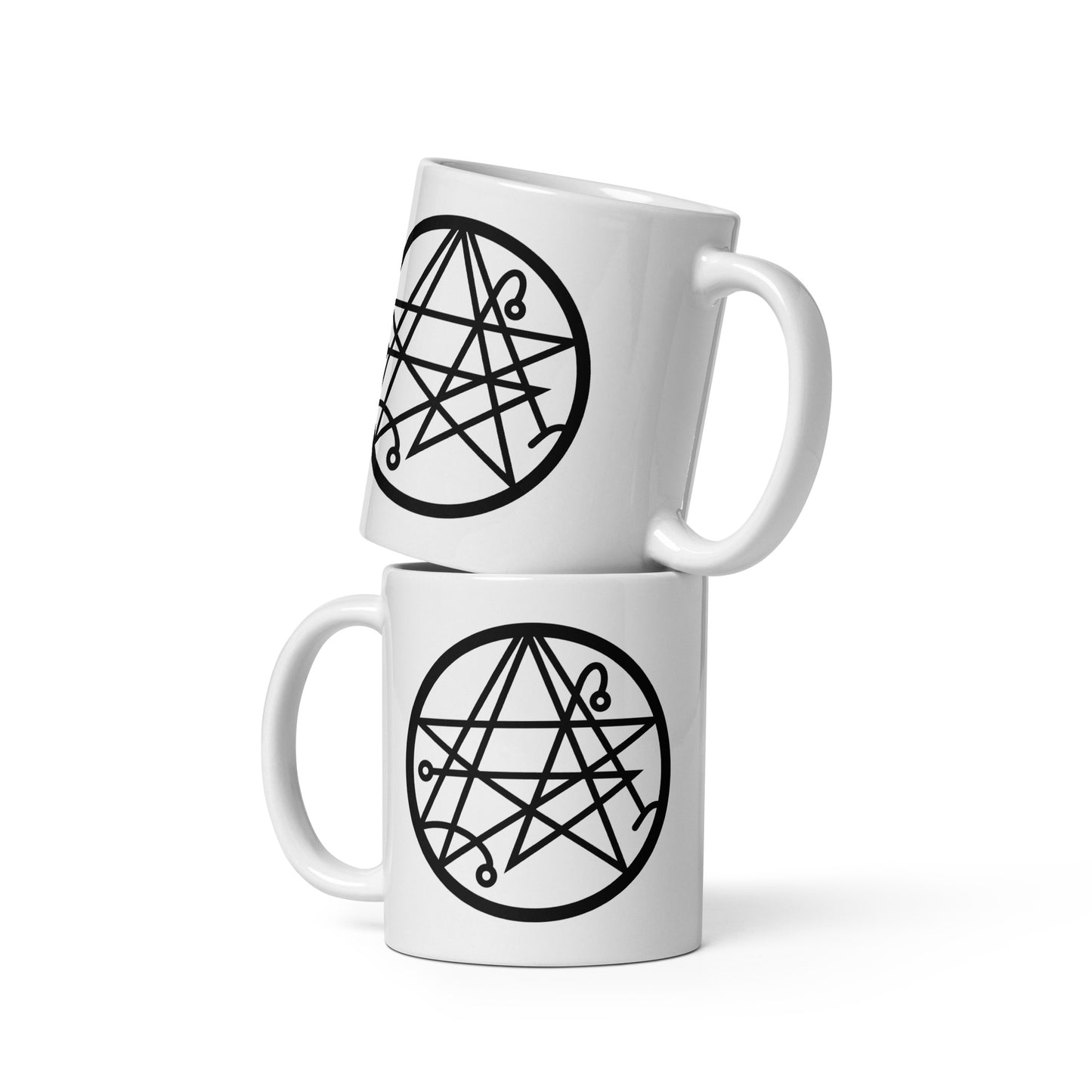 White glossy mug