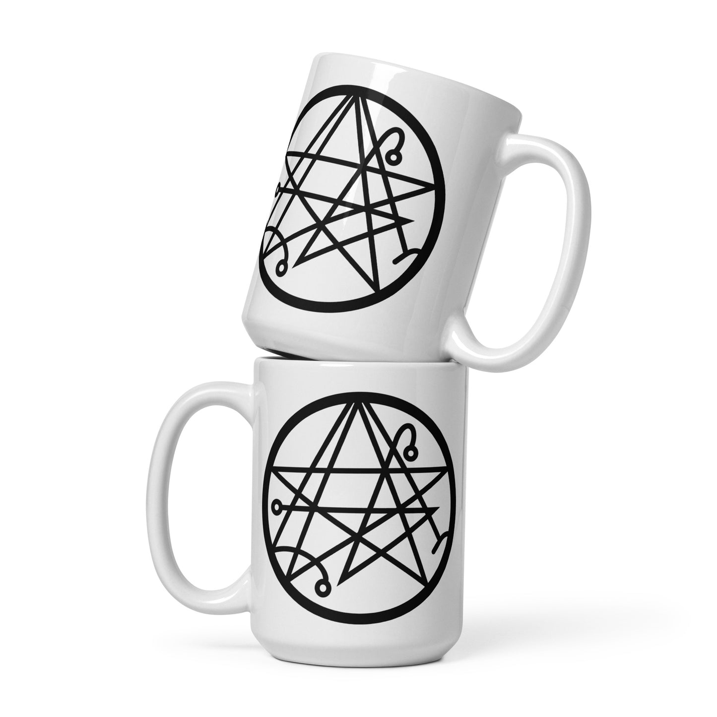 White glossy mug