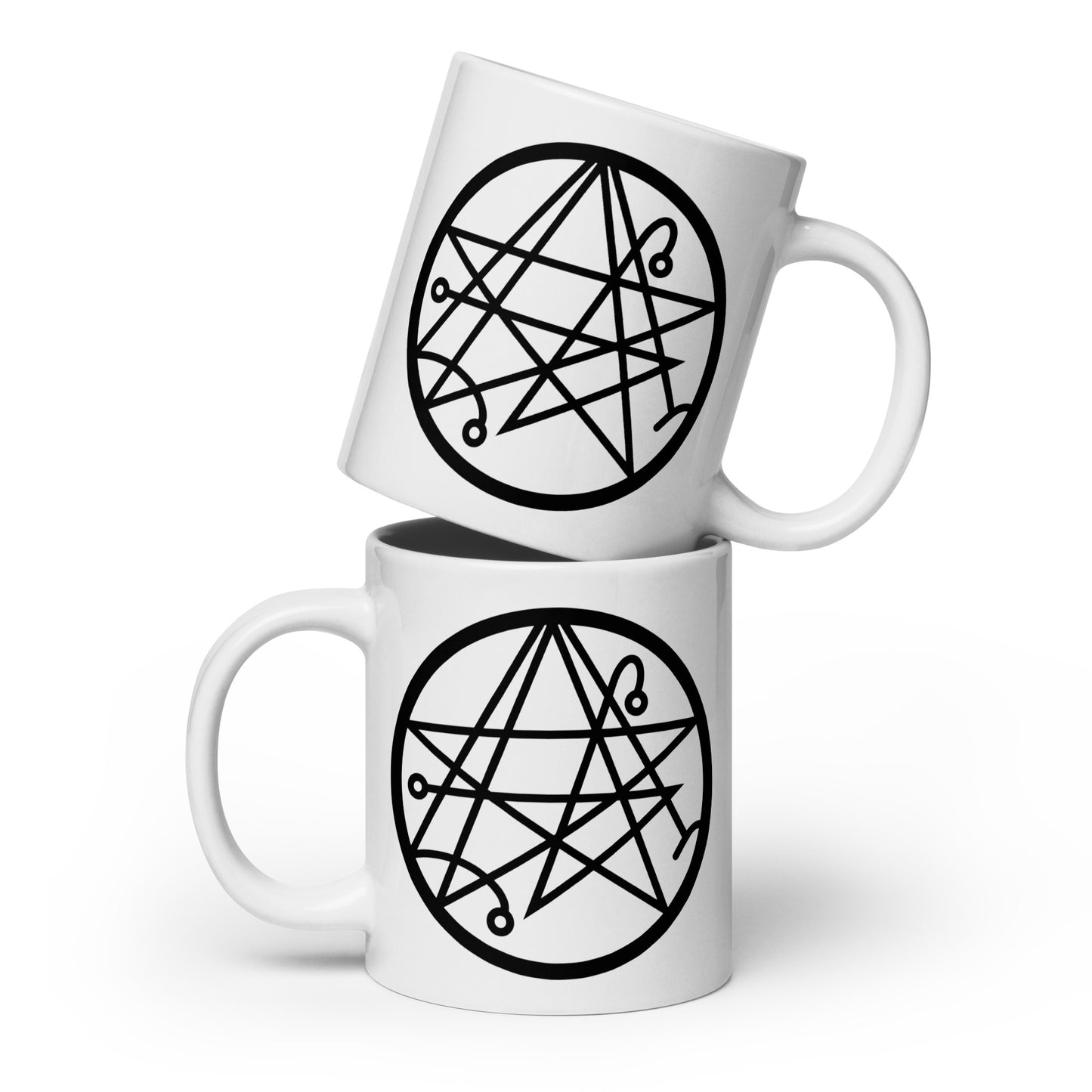 White glossy mug
