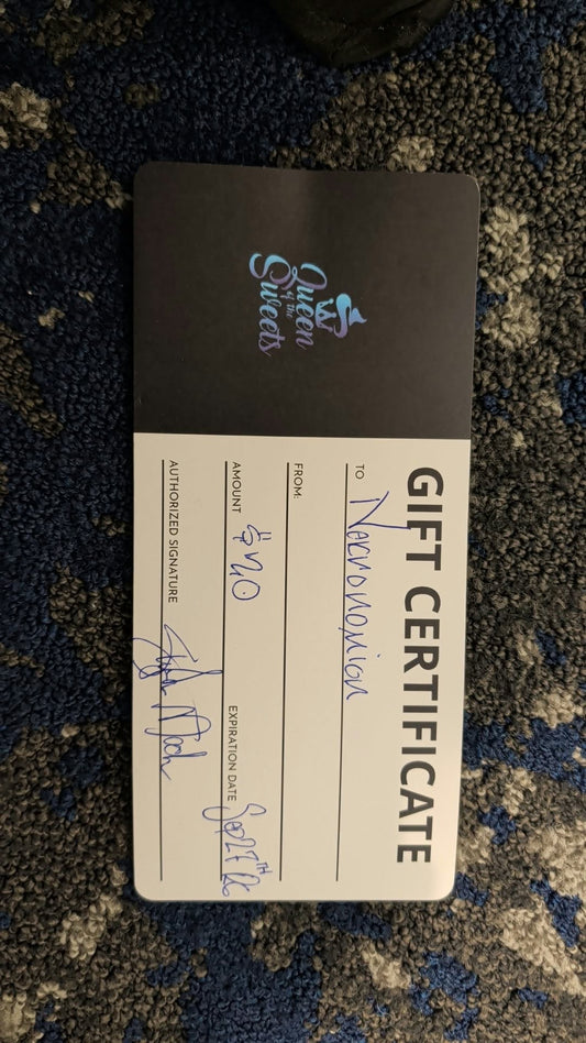 Queen of the Sweets Gift Certificate